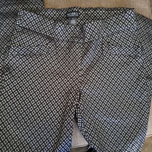 Metallic geometric brocade patterned pants soho apparel Medium